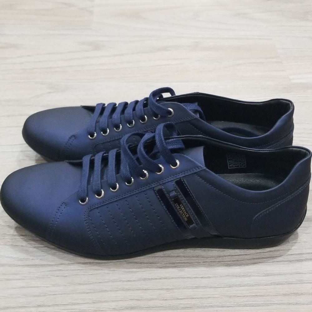 Versace Collection Men's Leather Low Top Sneaker